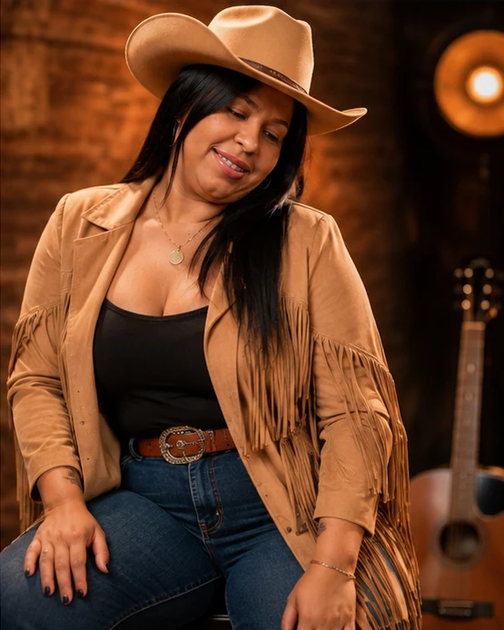 Amanda Naysla em ensaio sertanejo contemporâneo